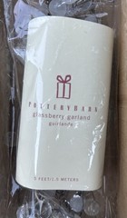 POTTERY BARN NIB Clear & Frosted Glassberry 5’Garland Holiday or Anytime of Year
