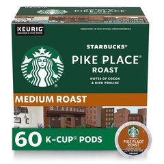Starbucks K-Cup Coffee Pods, Medium Roast Hot or Iced Coffee, Pike Place Roast