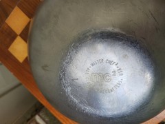 Vtg All-Clad Masterchef MC2 Stainless Aluminum 10″ Wok Skillet 2 Handle Fry Pan