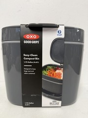 OXO Easy-Clean Compost Bin 1.75 Gallon Gray Kitchen Countertop – 13294600