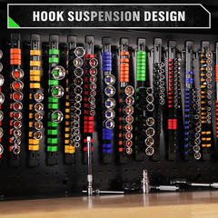 Socket Organizer Set 18-Piece for Tool Box Drawer Holder Clip Rail Trays