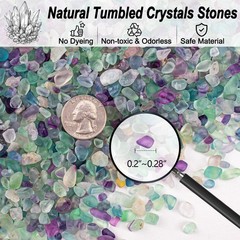 0.5 Lb/230g Fluorite Crystal Chips Stones Decorative Crystal Pebbles, Irregul…