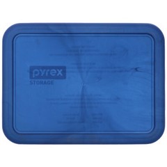 Pyrex 7210-PC-TR 3-Cup Translucent Marbled Blue Food Storage Lids (2 Pack)