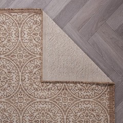 Rugshop Outdoor Rug Transitional Floral Circles Textured Indoor Outdoor Rugs 5×7