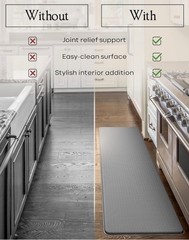 Anti-Fatigue Kitchen Mat Set 2-Piece Memory Foam Cushioned Mats for Standing