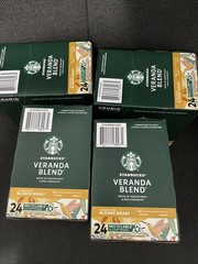 96 ct Starbucks K-Cup Coffee Pods Blonde Roast Veranda Blend Keurig LOT Light