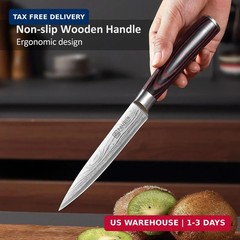 PAUDIN Utility Knife, 5 Inch Chef Knife, Ultra Sharp High Carbon Stainless Steel