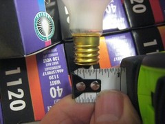 6 yes 6 APPLIANCE LIGHT BULBS TEIBER 40W 130V A15 INTERMEDIATE BASE FROST NEW