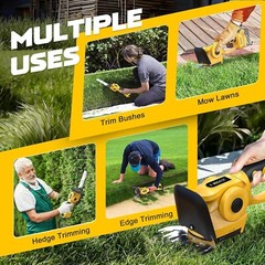 2-in-1 Cordless Hedge Shrubbery Trimmer Grass Shear For DeWALT 20V MAX Battery