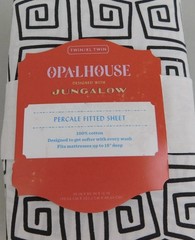 Opalhouse with Jungalow Twin/Twin XL Percale Fitted Sheet Ikat Black #8246