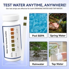 Water Hardness Test Kit – Quick and Accurate Water Hardness Test Strips – Hard