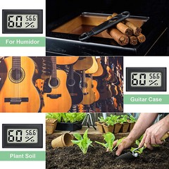 6PCS Mini Hygrometer Indoor Humidity Meter, Small Digital Thermometer Humidity
