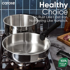 18Pcs Stainless Steel Cookware Set with Detachable Handle, Nonstick Pots and Pan