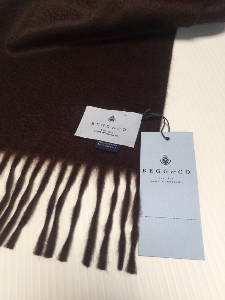 BEGG & CO Arran Cashmere Throw – chocolate