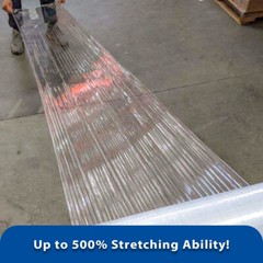 18″ x 1500′ 80 Ga 4 Rolls Pallet Wrap Non Stretch Film Hand Shrink Wrap 1500FT