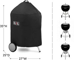 Weber 7150 Premium 22 Inch Grill Cover – Charcoal