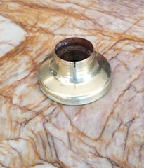 Vintage Brass 2.5″ Faucet Handle Wide Spread Flange Replacement Escutcheon