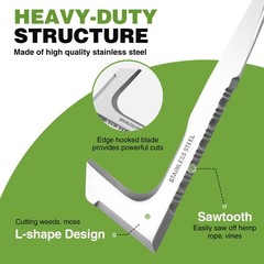 WORKPRO Crack Weeder Crevice Weeding Tool Stainless Steel Manual Weeder L Shaped
