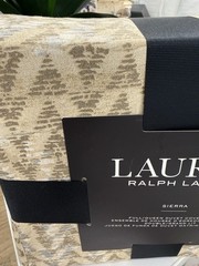 Ralph Lauren Sierra Tan Metallic Taupe Silver F/Queen Duvet Sham Set 3 New~