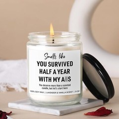 6 Month Anniversary Candle for Boyfriend Girlfriend – 6 Months Wedding Annive…
