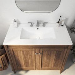 Eridanus Tucson 36″x18″ Vitreous China Vanity Top White Single Sink 3-Hole 8″