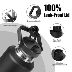 2 Gallon Water Jug with Wide Mouth, 256oz Insulated Water Bottle Keep Cold24h…
