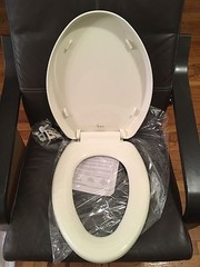 Porcher 70620-00.071 Ovale Elongated Slow Close Toilet Seat, Biscuit