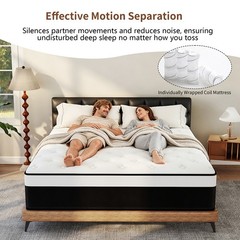 10/12/14 Inch Gel Memory Foam Hybrid Spring Mattress in Box Twin Full Queen King