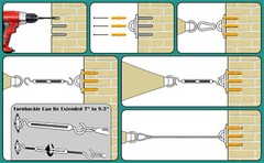 ColourTree Hardware Kit for Sun Shade Sail Triangle Rectangle Installation