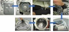 DC97-15491A Washer Drum Shaft Assembly Compatible With Samsung Washer