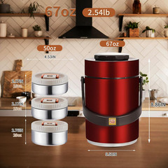 67 Oz Adults Stainless Steel Vacuum Insulated Wide Mouth Soup Food Thermo Hot Fo