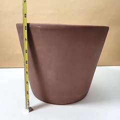 Southern Patio Handmade Kiln-fired Clay Vaso Planters 9.8in -Drainage Hole