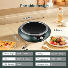 Abangdun 1700W 100V～185V Induction Cooktop Wok With Pan Electric Stove 2026 New