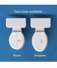 Brondell Ecoseat S101 Non Electric Bidet Toilet Seat Elongated White Dual Nozzle