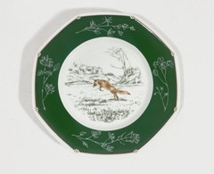 Hermes Chasse Chiens Courants Green Renaud Dog Bread Plate 17 cm