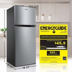 4.6. Cu. ft. Two Door Compact Refrigerator With Freezer Reversible Door 48″ High