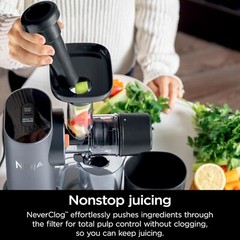 Ninja JC101 Cold Press Pro Compact Powerful Slow Juicer with Total Pulp Control