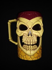 Vintage Halloween/anytime Skeleton Skull Pirate Plastic Stein Mug