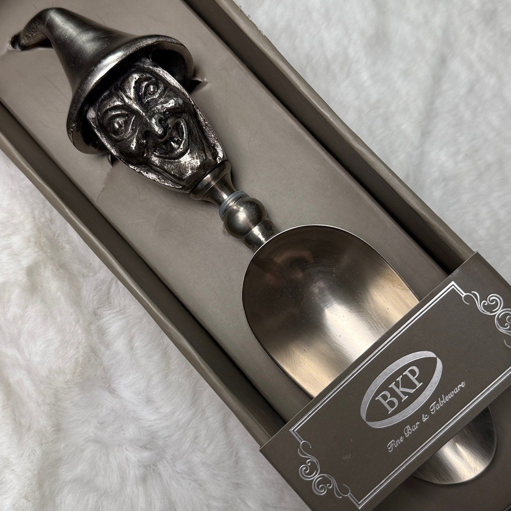 BKP Halloween Witch Metal Ice Scoop BarwareParty Entertain Silver India NEW