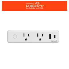 15 Amp Smart Wi-Fi Bluetooth Indoor USB Plug Timer with 2-Outlets, USB Type-A an