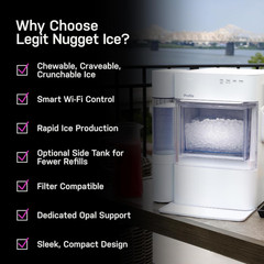 GE Profile Opal 2.0 Ultra Nugget Ice Maker with Scale Inhibiting Filter