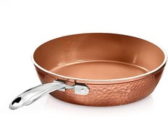 Gotham Steel Hammered 10 Inch, Non-Stick Frying Pan with Lid, Ceramic Cookware