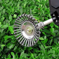 8″ Steel Wire Wheel Brush Grass Cutter Weed Eater Trimmer Head Garden Cleaning