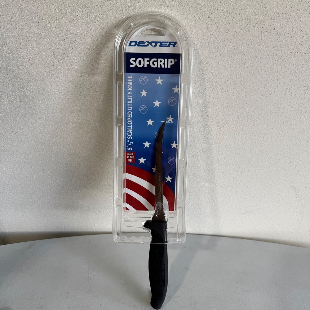 Dexter SOFGRIP 5 1/2″ Scalloped Utility Knife USA High Carbon Steel SGL155NSC