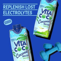 Vita Coco Coconut Water, Pure Organic, Refreshing Coconut Taste, Pack Of 12