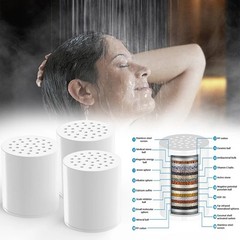 4 Pack 20 Stage Shower Filter Replacement Cartridge Shower Filter for Hard Water