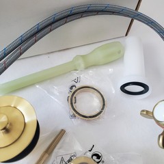 IKEA RUNSKAR Sink Faucet Brass Color 2 Handle 704.957.38 Open / Unused Complete