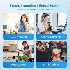 12 Months Remineralization Filter, 1/4″ Quick Connect Alkaline Filter for RO