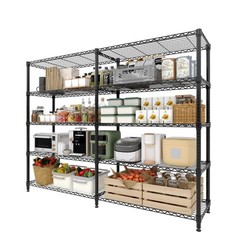 Metal Storage Shelves 5-Tier, Heavy Duty Wire Rack Shelving Unit, Adjustable