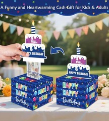 Birthday Money Pull Box Cash Gift Surprise DIY Money Holder with Happy birthday